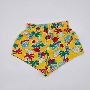 Vintage Baby Yellow Tropical Monkey Shorts Size 9 Months